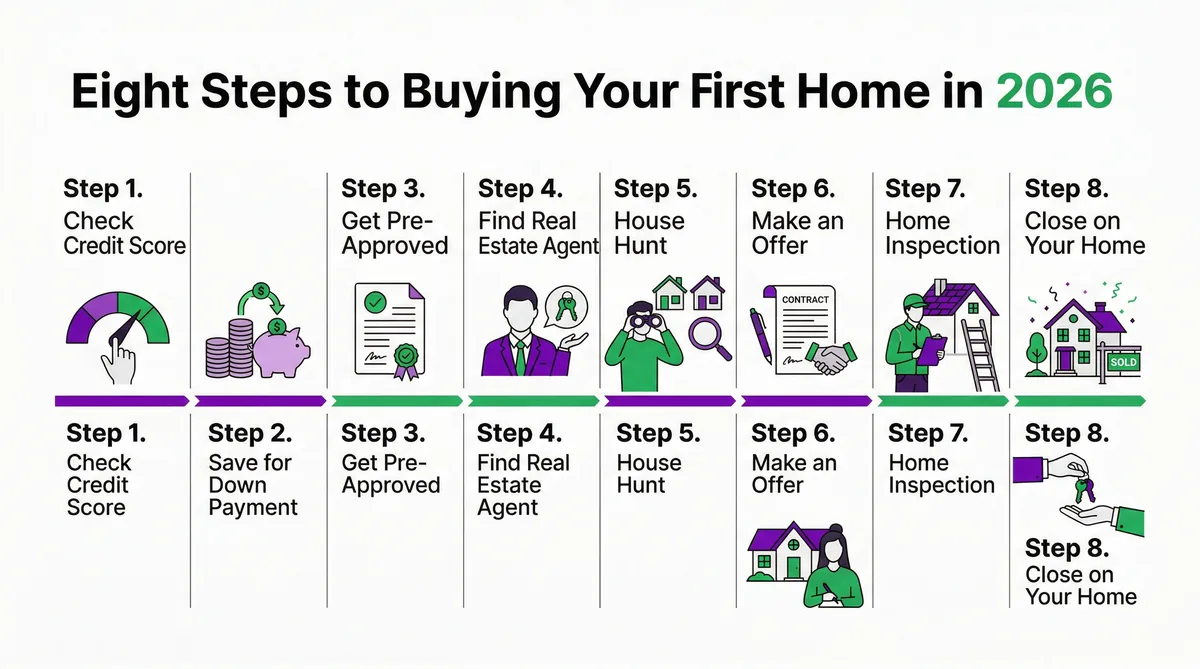 Monthly cost breakdown comparing FHA and conventional mortgage payments on a $350,000 home